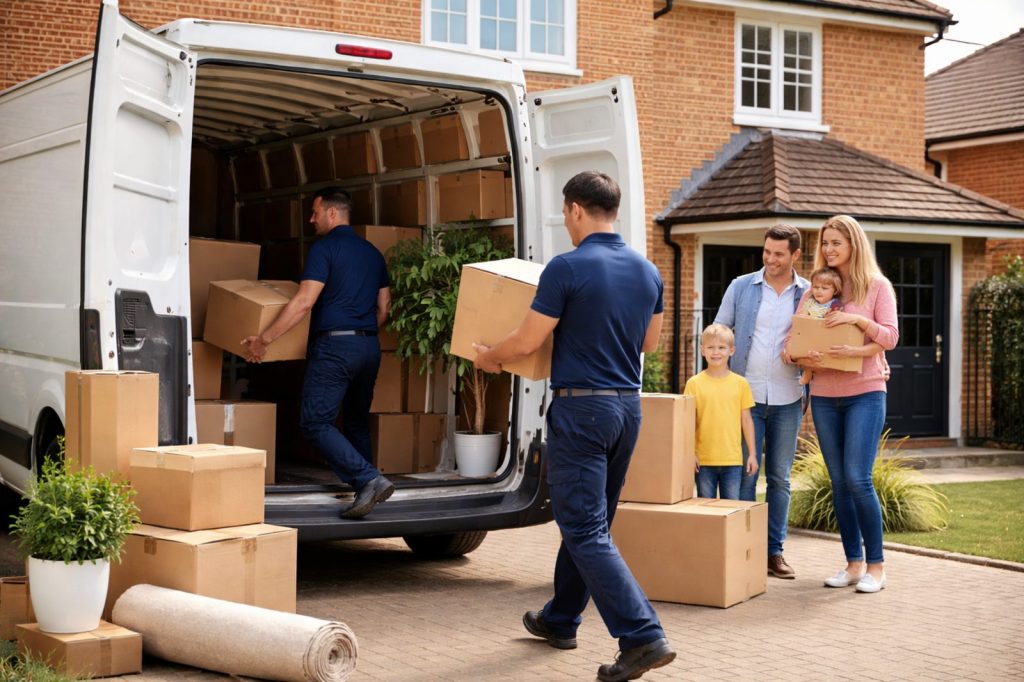 House removals in Harrow – local movers loading a removal van.