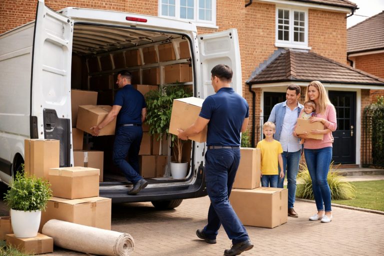 House removals in Harrow – local movers loading a removal van.
